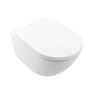 Унитаз подвесной с сиденьем Villeroy & Boch Subway 3.0 TwistFlush, CeramicPlus, Альпийский белый (4670TSR1)