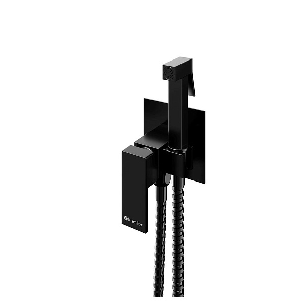 Гигиенический душ со смесителем встраиваемый Knotlor FHS02C1BL, черный