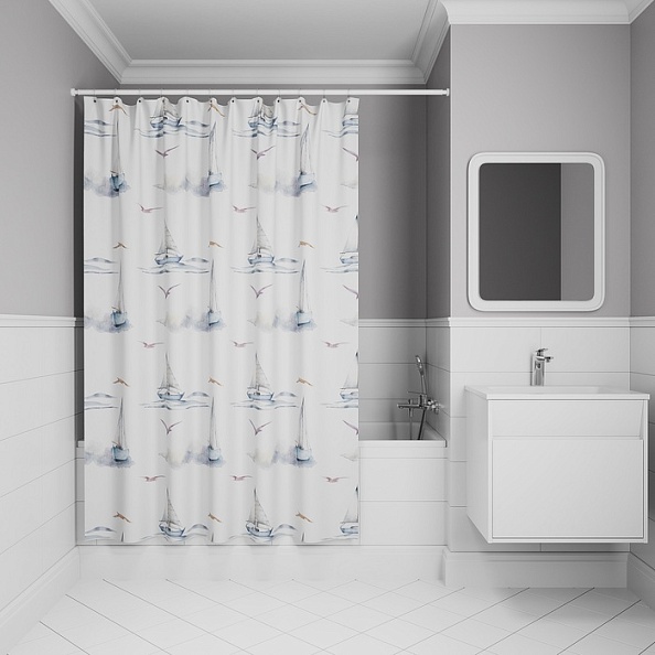 Штора для ванной IDDIS 200x180 см, Полиэстер (BO02P18i11)