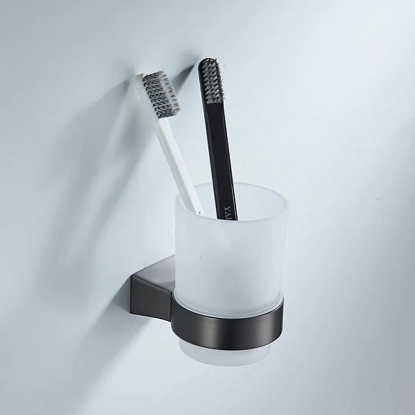 Стакан для ванной комнаты Shevanik SG5712T, оружейная сталь