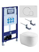 SET AQUATEK АЛЬТАИР cm-066 4в1 (рама AQUATEK INS-0000025 +крепление KKI-0000002 +кнопка KDI-0000066 +унитаз AQ1980-00 +тонкое сиденье с механиз)