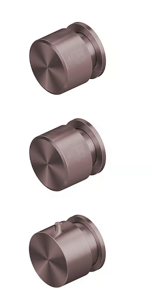 Смеситель для душа Quadro design Stereo, на 2 потребителя, золото розовое (16 49.0.00 OR)