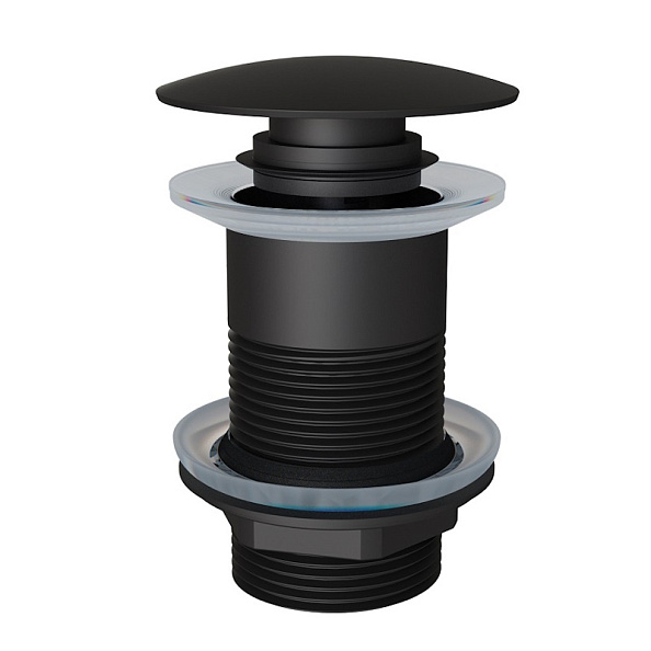 Донный клапан для раковины без перелива Knotlor BM9010BL, черный