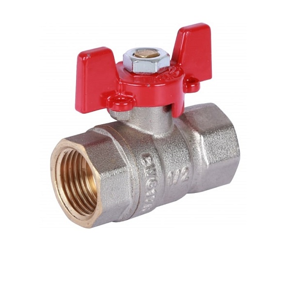 Шаровый кран Rommer 1" бабочка, внутренняя резьба (RBV-0003-0110225)