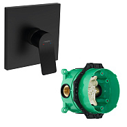 75615670S Set HG Vivenis смеситель для душа матовый черный (75615670+01800180)