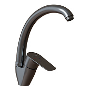 Смеситель для кухни 35k MIXLINE МЛ14-03(ML14-031GR)выс.излив б/отв бок.п/гайку ГРАФИТ (без подводки) (556613)