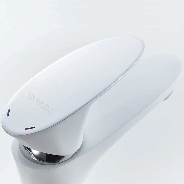 Смеситель для раковины Shevanik S9801F, белый/хром