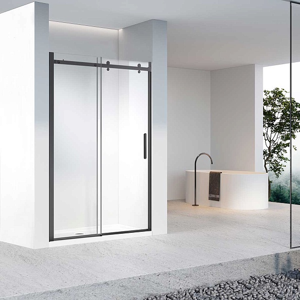 Душевая дверь Vincea Como-N (VDS-4CN120CLB) 1200х1950 мм, черный, стекло прозрачное