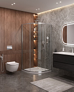 Душевой уголок Cezares Molveno 90x90x195 мм, полукруглый, хром (MOLVENO-R-1-90-C-Cr-IV)