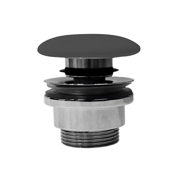 Донный клапан клик-клак GSI Spares для раковин/биде с переливом, черный матовый Ardesia (PCS26)