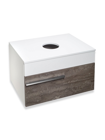 Тумба под раковину Runo подвесная железный камень Вудлайн 65 (00-00001341)