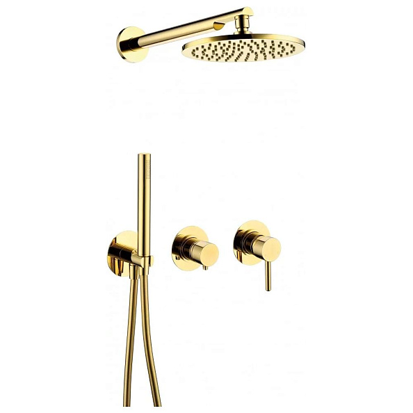 Душевая система встраиваемая (без излива) Grocenberg GB5090GO, золото