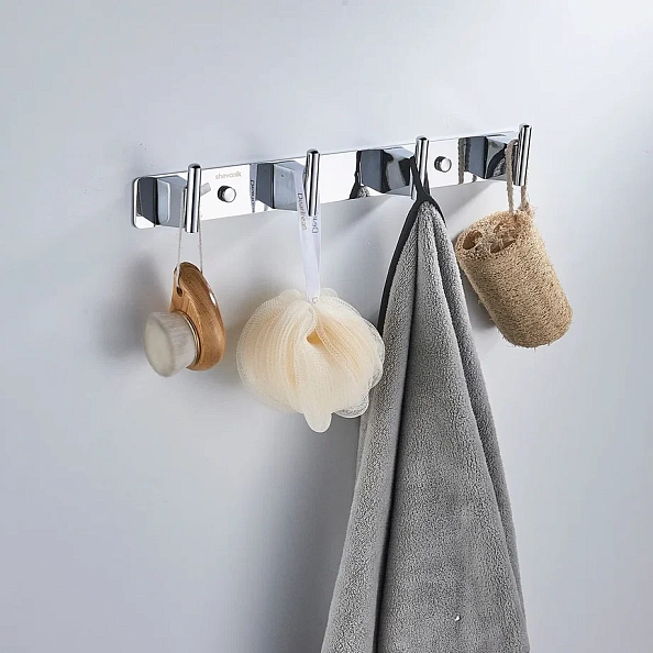 Планка с 4 крючками  Shevanik SG5741, хром