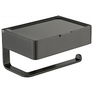 Держатель для туалетной бумаги с полочкой Grocenberg AC0050BG, графит