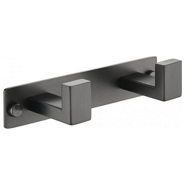 Планка с 2 крючками Grocenberg AC0012BG, графит