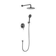 Душевая система скрытого монтажа,  Vessel GUN METAL Set_3in1,
