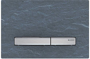 115.788.JM.2 Смывная клавиша Geberit Sigma50 для двойного смыва к 111.300/350/361/362/380/390/796, натуральный сланец Mustang/металлический хромирован