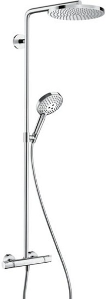 Душевая система Hansgrohe Raindance Select S Showerpipe 240 1jet PowderRain с термостатом 27633000, хром