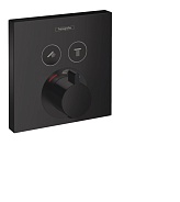 Термостат для душа Hansgrohe ShowerSelect для 2 потребителей черный матовый (15763670)