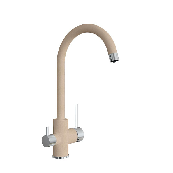 Смеситель для кухни с подключением фильтра Florentina КЛИО 333.13Н.2123.107, песочный