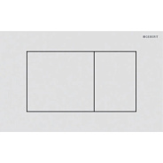 115.629.JT.1 Смывная клавиша Geberit Sigma40 для двойного смыва, квадратная: Нерж. Сталь/Белая матовая окрашенная