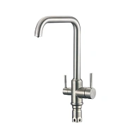 Смеситель для кухни с подключением фильтра Shevanik S268B, сатин