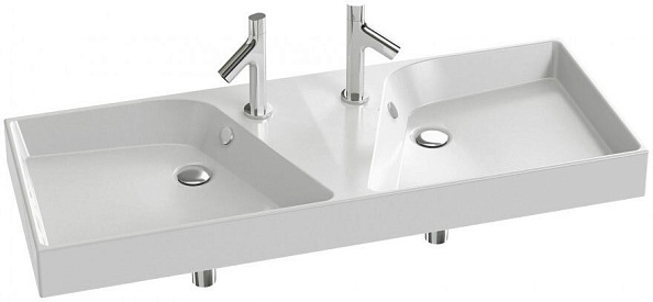 Раковина Jacob Delafon Rythmik (EXM112-Z-00) (120 см) гладкая нижняя поверхность