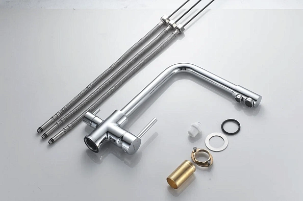 Смеситель для кухни с подключением фильтра Shevanik S328, хром