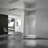 Душевая дверь в нишу Terminus Альба 140х220, хром