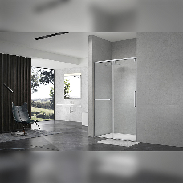 Душевая дверь в нишу Terminus Альба 140х220, хром