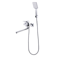 Смеситель Prohanss для ванны и душа универсальный поворотный излив 30 см, хром (P62.22)