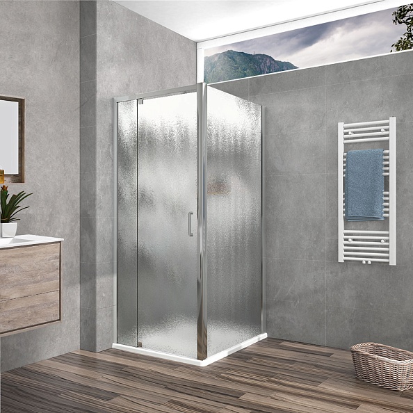 Душевой уголок Vincea Intra (VSR-1I708080CH) 700/800х800 мм, хром, стекло шиншилла