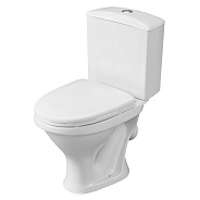 1P2018S0000BF Унитаз-компакт Вест белый, сидение полипропилен (арт. 188018S0020B0), кос выпуск