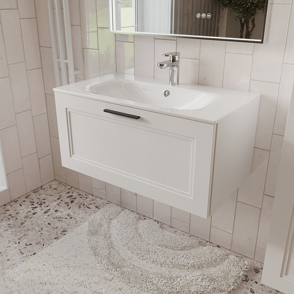 Тумба с раковиной подвесная (80см) Terminus Classik CLA10801900301O, белый