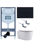 SET AQUATEK ЕВРОПА New-017/023 (рама AQUATEK INS-0000023 +крепление KKI-0000002 +кнопка KDI-0000017 +унитаз AQ1106L-00 с тонким сиденьем sc)