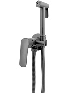 AQ1019BGM ВЕГА комплект для гигиенического душа встроенный (смеситель + гигиеническая лейка + шланг), оружейная сталь
