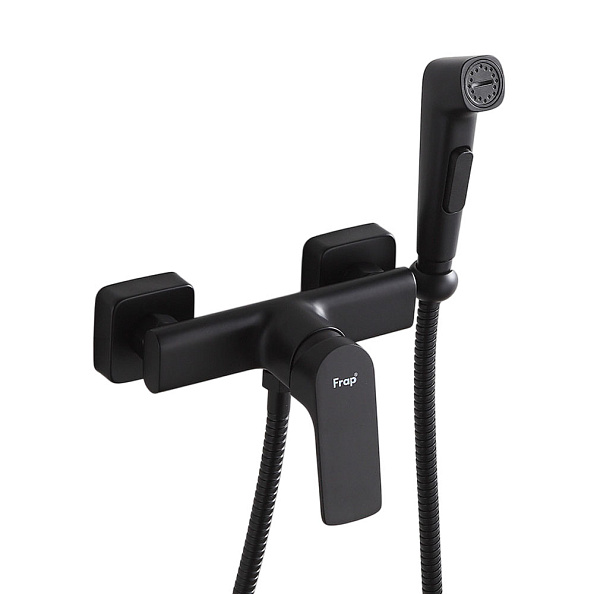 Гигиенический душ со смесителем FRAP F7586-6, черный