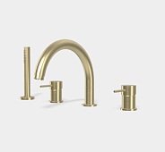 Смеситель для ванны Fima Carlo Frattini Spillo Up, брашированный шампань (F3044NHS)