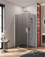 Душевой уголок Cezares Slider 80x100x195 мм, прямоугольный, хром (SLIDER-AH-1-80-100/110-GRIGIO-Cr)