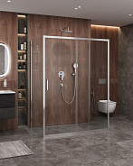 Душевой уголок Cezares Molveno 150x80x195 мм, прямоугольный, хром (MOLVENO-AH-12-150/80-C-Cr-IV)