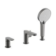 Смеситель для ванны BELZ на борт оружейная сталь (B66713-3)