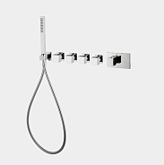 Смеситель для душа Fima Carlo Frattini Fimatherm, на 4 потребителя, черный матовый (F3968X4NS)