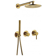 Душевая система встраиваемая (без излива) Grocenberg GB5090GL, брашированное золото