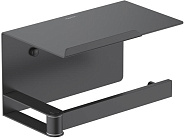 AQ4929MB ЛИБРА бумагодержатель с полкой, матовый черный