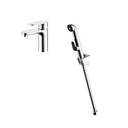 AQ1812CR НИКА смеситель для раковины 90 без донного клапана с гигиеническим ручным душем