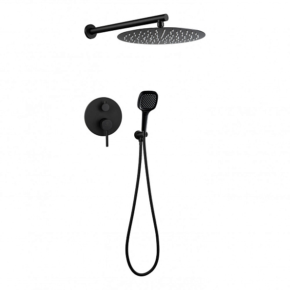 Душевая система встраиваемая FILARETE Roun FL1028BL, черный