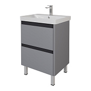 Тумба под раковину подвесная/напольная Dreja Luxury Plus 60 см, серый базальт