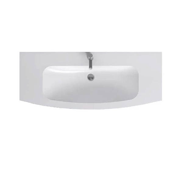 Стеклянная раковина Jacob Delafon Nona EB1886RU-DE1, матовый белый, 120 см, 1 раковина