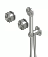 Смеситель для душа Quadro design SUPER, сталь брашированная (22 68T AS)