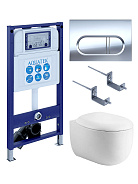 SET AQUATEK АЛЬТАИР cm-043 4в1 (рама AQUATEK INS-0000025 +крепление KKI-0000002 +кнопка KDI-0000043 +унитаз AQ1980-00 +тонкое сиденье с механиз)